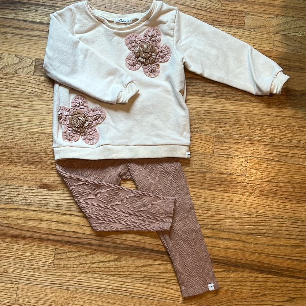 Oh baby size 2 sweatshirt and leggings girl #00